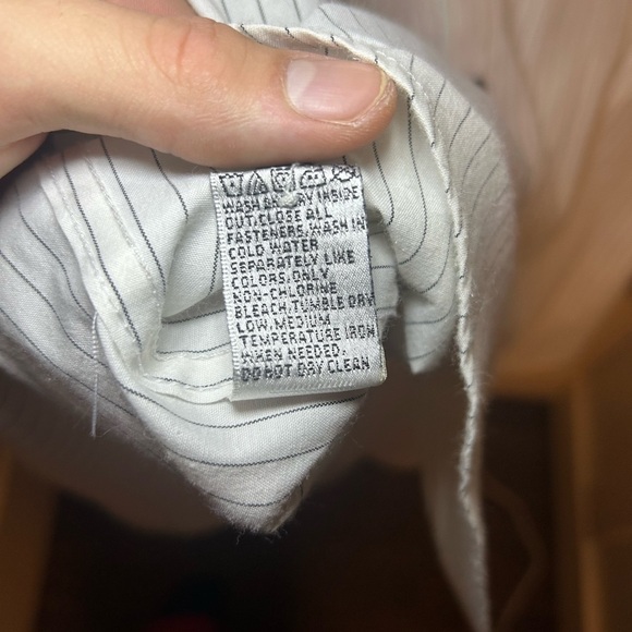 Rhinstone studded longsleeve button up striped dress shirt - Picture 10 of 11